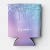 Rafraîchisseur Pour Canette Elégante parties scintillant chick bleu & violet g (Devant)