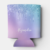 Rafraîchisseur Pour Canette Elégante parties scintillant chick bleu & violet g (Dos)