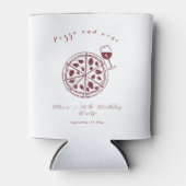 Rafraîchisseur Pour Canette Elégante pizza et anniversaire de vin (Devant)