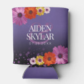 Rafraîchisseur Pour Canette Élégantes marguerites avec Mariage à Parties scint (Dos)