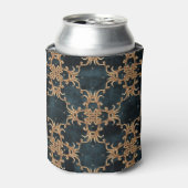 Rafraîchisseur Pour Canette Eléments dorés baroques, turquoise foncé sans soud (Can devant)