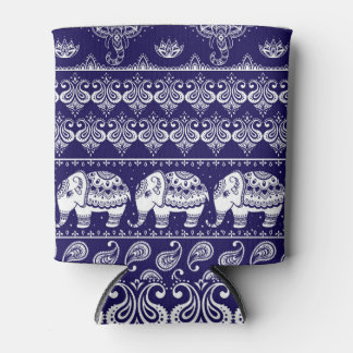 Rafraîchisseur Pour Canette Elephant, paisley : motif vintage tribal.