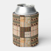 Rafraîchisseur Pour Canette Eléphants de Patchwork : Texture ornementale (Can devant)