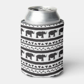 Rafraîchisseur Pour Canette Eléphants, lignes, triangles, sans couture décorat (Can devant)