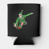 Rafraîchisseur Pour Canette Elfe de patinage de Noël (Devant)