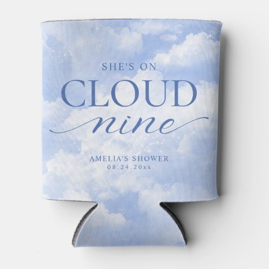 Rafraîchisseur Pour Canette Elle est sur nuage neuf Fête des mariées bleue (Devant)