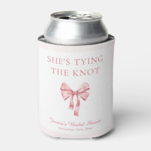 Rafraîchisseur Pour Canette Elle Noue le Nœud Rose Pâle Coquette Shower