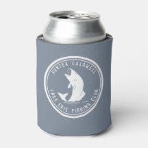 emblème de pêche personnalisé bleu poussiéreux
