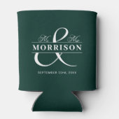 Rafraîchisseur Pour Canette Emerald Green M. Mme Wedding Favor (Dos)