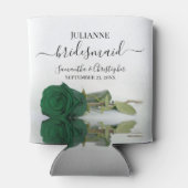 Rafraîchisseur Pour Canette Emerald Green Rose Elegant Bridesmaid Mariage (Dos)