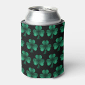 Rafraîchisseur Pour Canette Emerald Green Sparkles Shamrock motif noir (Can devant)