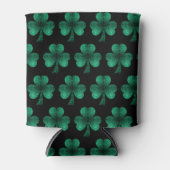 Rafraîchisseur Pour Canette Emerald Green Sparkles Shamrock motif noir (Devant)