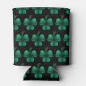 Rafraîchisseur Pour Canette Emerald Green Sparkles Shamrock motif noir (Dos)