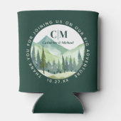 Rafraîchisseur Pour Canette Emerald Greenery Mountain Pine Rustic Mariage (Dos)