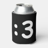 Rafraîchisseur Pour Canette Emoticon visage chat : 3 Can Cooler (Can devant)