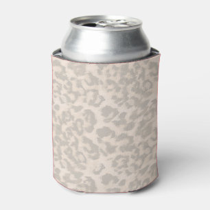 Rafraîchisseur Pour Canette Empreinte de léopard beige.