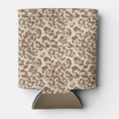 Rafraîchisseur Pour Canette Empreinte de léopard beige. (Devant)