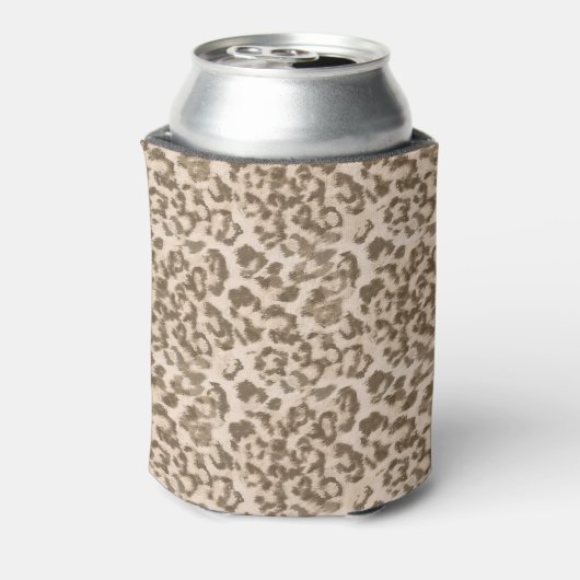 Rafraîchisseur Pour Canette Empreinte de léopard beige. (Can Dos)