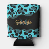 Rafraîchisseur Pour Canette Empreinte de léopard bleu mignon (Dos)