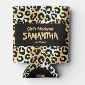 Rafraîchisseur Pour Canette Empreinte de léopard Chic Girls Weekend (Devant)
