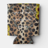 Rafraîchisseur Pour Canette Empreinte de léopard Croix sublimation du tourneso (Devant)