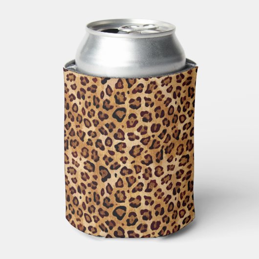 Rafraîchisseur Pour Canette Empreinte de léopard de texture rustique (Can devant)