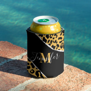 Rafraîchisseur Pour Canette Empreinte de léopard d'or