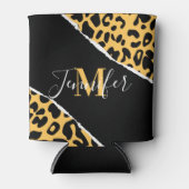 Rafraîchisseur Pour Canette Empreinte de léopard d'or (Devant)