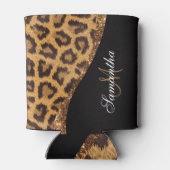 Rafraîchisseur Pour Canette Empreinte de léopard fourrure et Parties scintilla (Dos)