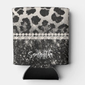 Rafraîchisseur Pour Canette Empreinte de léopard Parties scintillant argent (Dos)