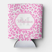 Rafraîchisseur Pour Canette Empreinte de léopard rose (Devant)