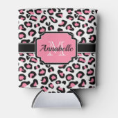 Rafraîchisseur Pour Canette Empreinte de léopard rose (Devant)
