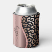 Rafraîchisseur Pour Canette Empreinte de léopard rose Gold Foil (Can devant)