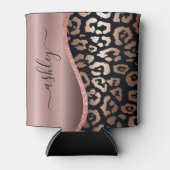 Rafraîchisseur Pour Canette Empreinte de léopard rose Gold Foil (Devant)