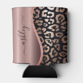 Rafraîchisseur Pour Canette Empreinte de léopard rose Gold Foil (Dos)