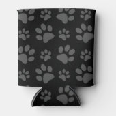 Rafraîchisseur Pour Canette Empreinte de patte de chien noir (Devant)