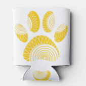 Rafraîchisseur Pour Canette Empreinte de patte de tourterelle jaune (Dos)