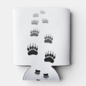 Rafraîchisseur Pour Canette Empreinte de patte d'ours noir dégradant (Dos)