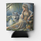 Rafraîchisseur Pour Canette Enchantement Lune dans la Forêt Mystique (Devant)