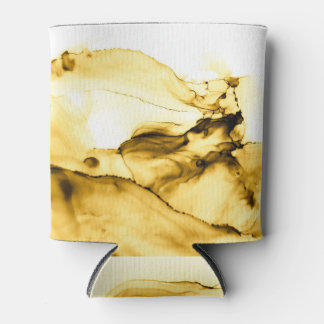 Rafraîchisseur Pour Canette Encre beige dorée : Parties scintillant Alcool Art