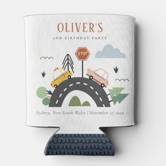 Rafraîchisseur Pour Canette Enfants mignons Véhicule Urbain Voiture Route N'im (Dos)