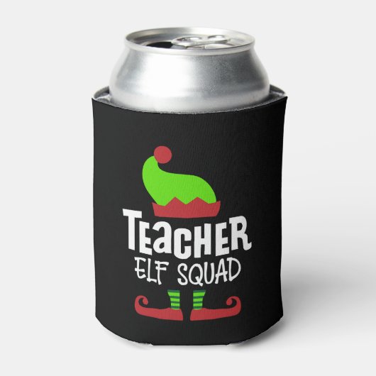 Rafraîchisseur Pour Canette Enseignant de Noël, escouade d'elfe enseignant (Can devant)
