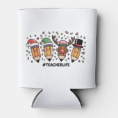 Rafraîchisseur Pour Canette Enseignant Noël Pencils Enseignant Vie Joyeux Noël (Devant)