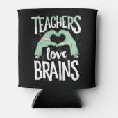 Rafraîchisseur Pour Canette Enseignants Aimer Cerveaux Halloween TShirt Costum (Devant)