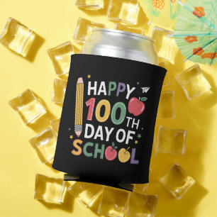 Rafraîchisseur Pour Canette Enseignants du 100e jour d'école Joyeux 100 jours