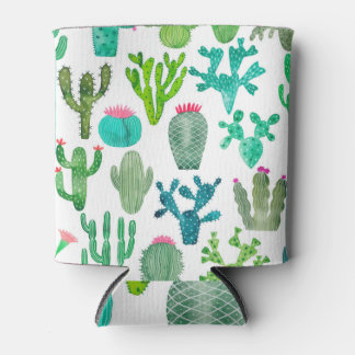 Rafraîchisseur Pour Canette Ensemble de cactus aquarelle : Collection artistiq