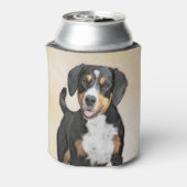 Rafraîchisseur Pour Canette Entlebucher Mountain Dog Peinture - Art original (Can Dos)