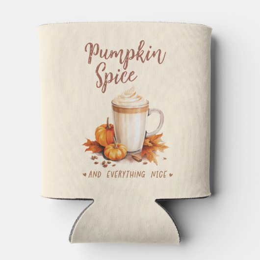 Rafraîchisseur Pour Canette Épice citrouille - Feuillage de fin et d'automne (Dos)