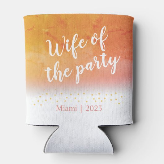 Rafraîchisseur Pour Canette Épouse du Parti Orange Parties scintillant Bachelo (Dos)