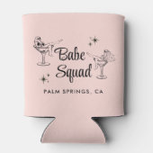 Rafraîchisseur Pour Canette Équipe de Bébé Fille Rose EVJF (Dos)